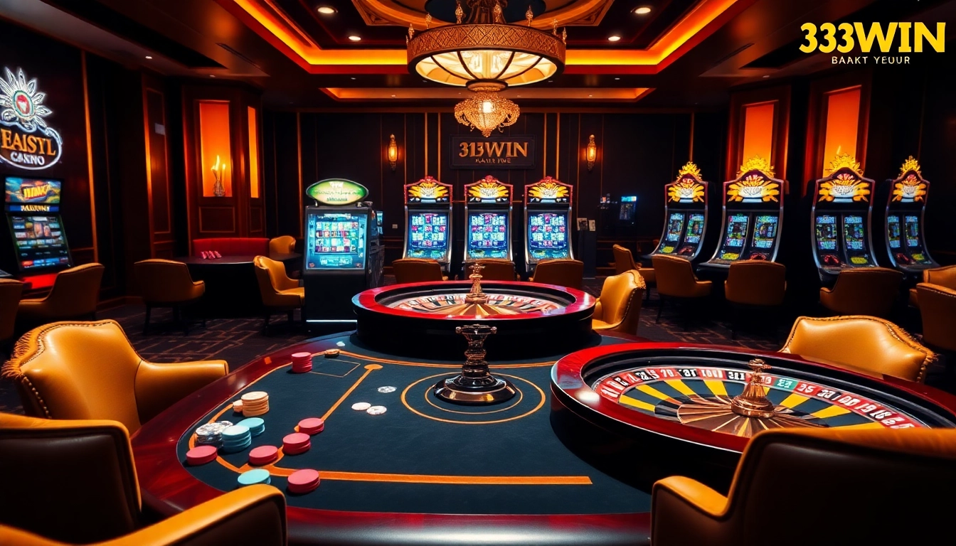 Experience the vibrant excitement of Nhà cái 33WIN with players at a luxurious poker table.