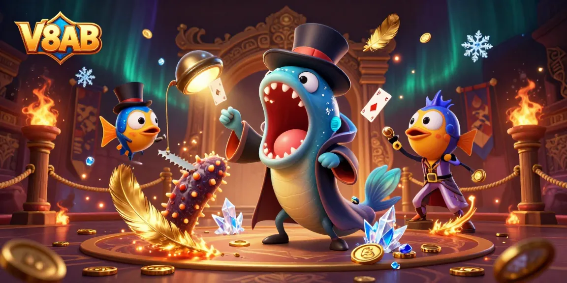 V8AB captures the magic of online casino gaming with an enchanting underwater show featuring unique characters.