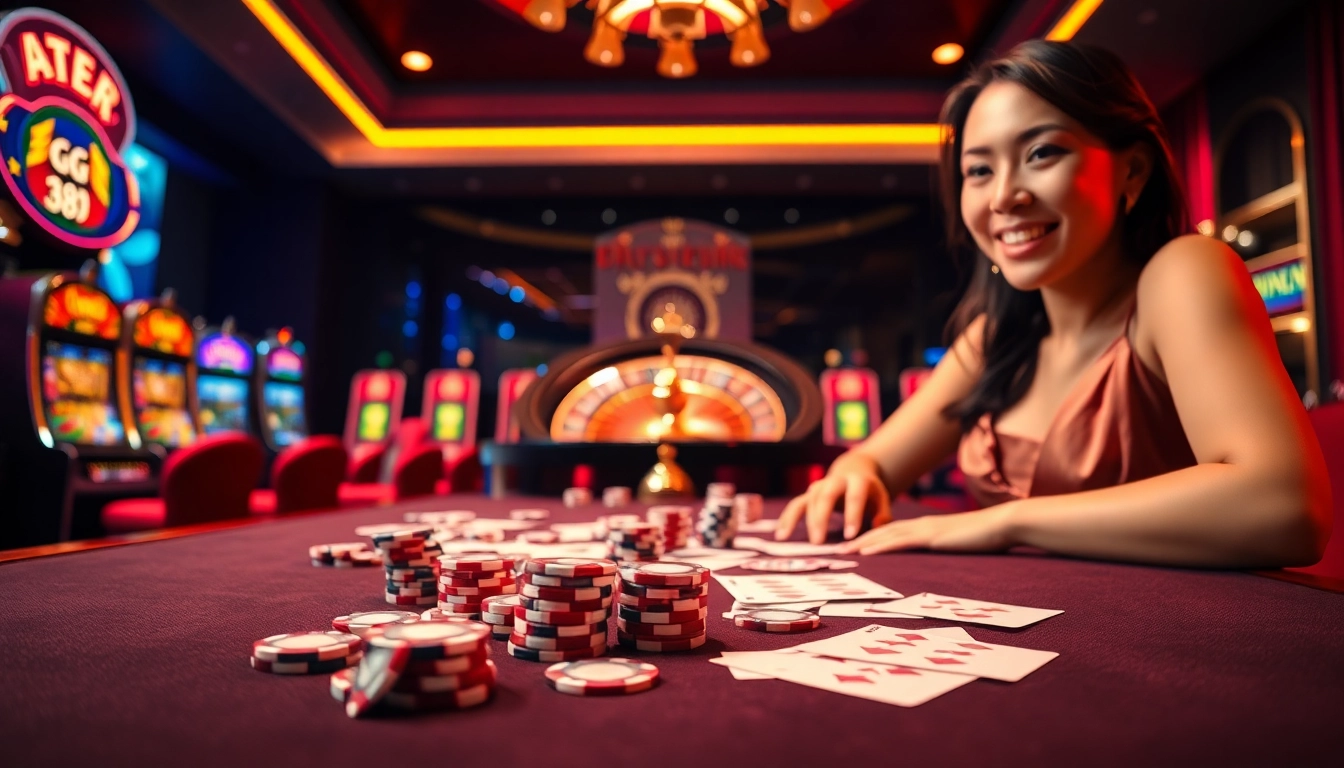 Experience high stakes at gg 88 casino with vibrant slot machines and poker games.