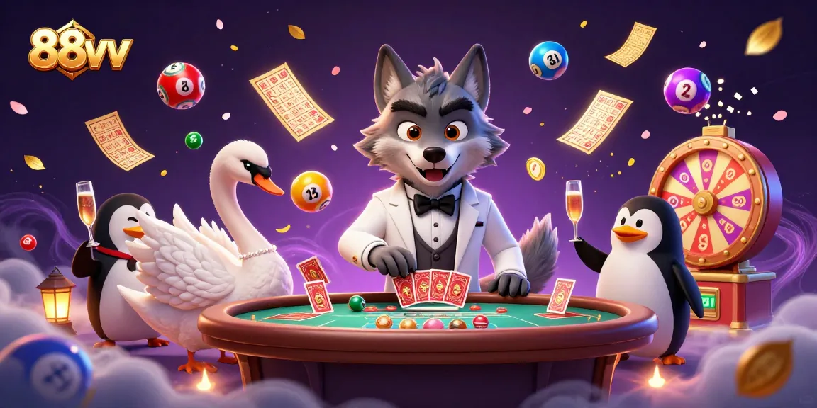 88vv players enjoying a vibrant baccarat scene with dynamic gaming elements and characters.