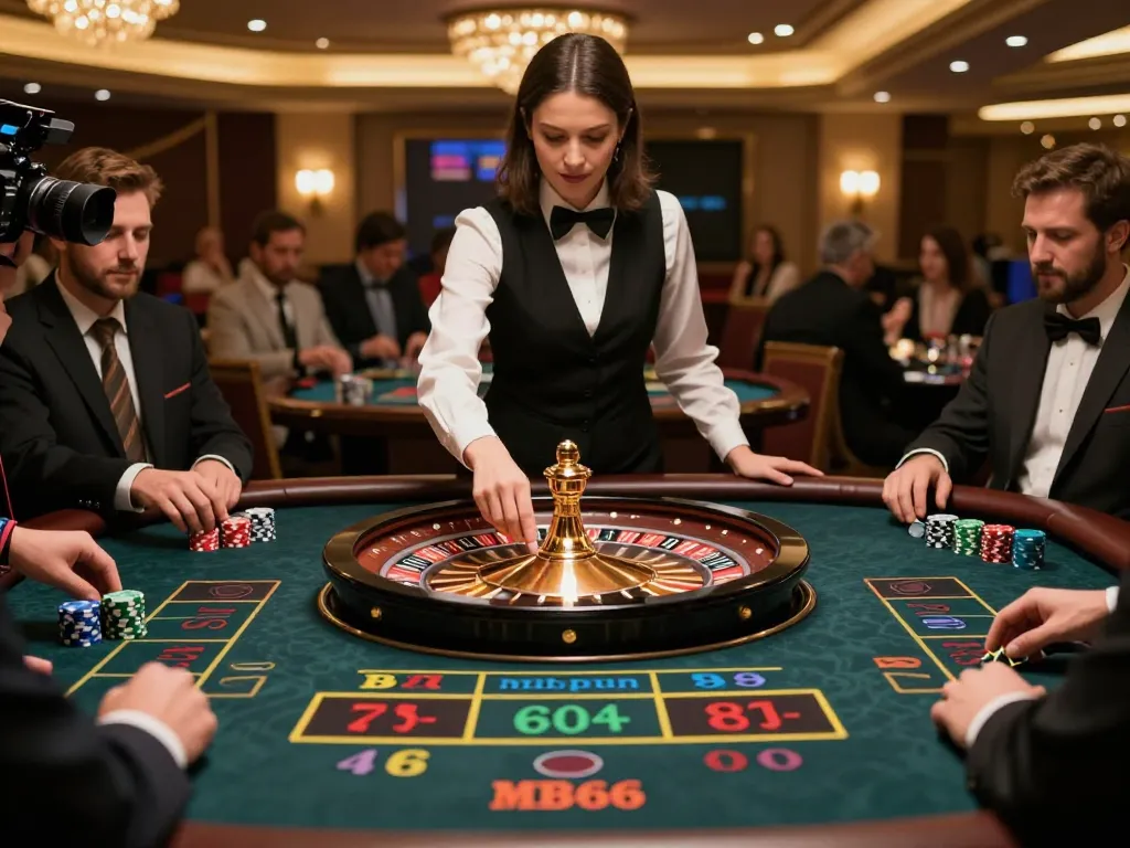 Experience thrilling live dealer gameplay at MB66-T with vibrant roulette action and engaging atmosphere.