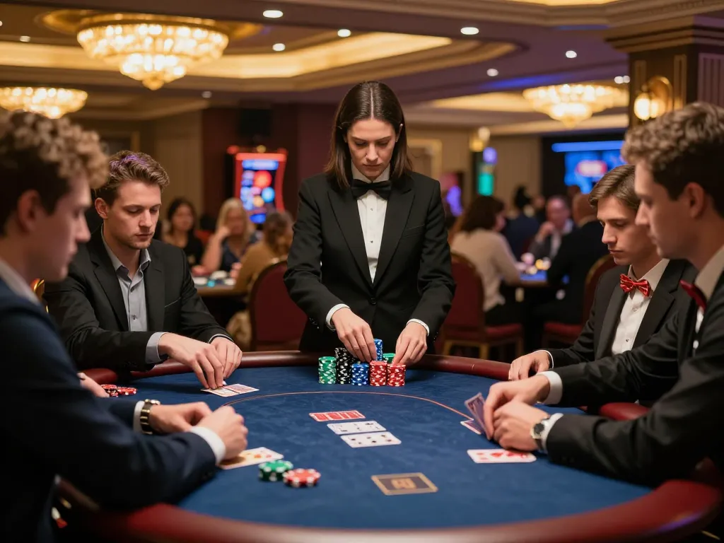 Players engaging in a thrilling poker game at f168 casino with colorful chips and card strategies