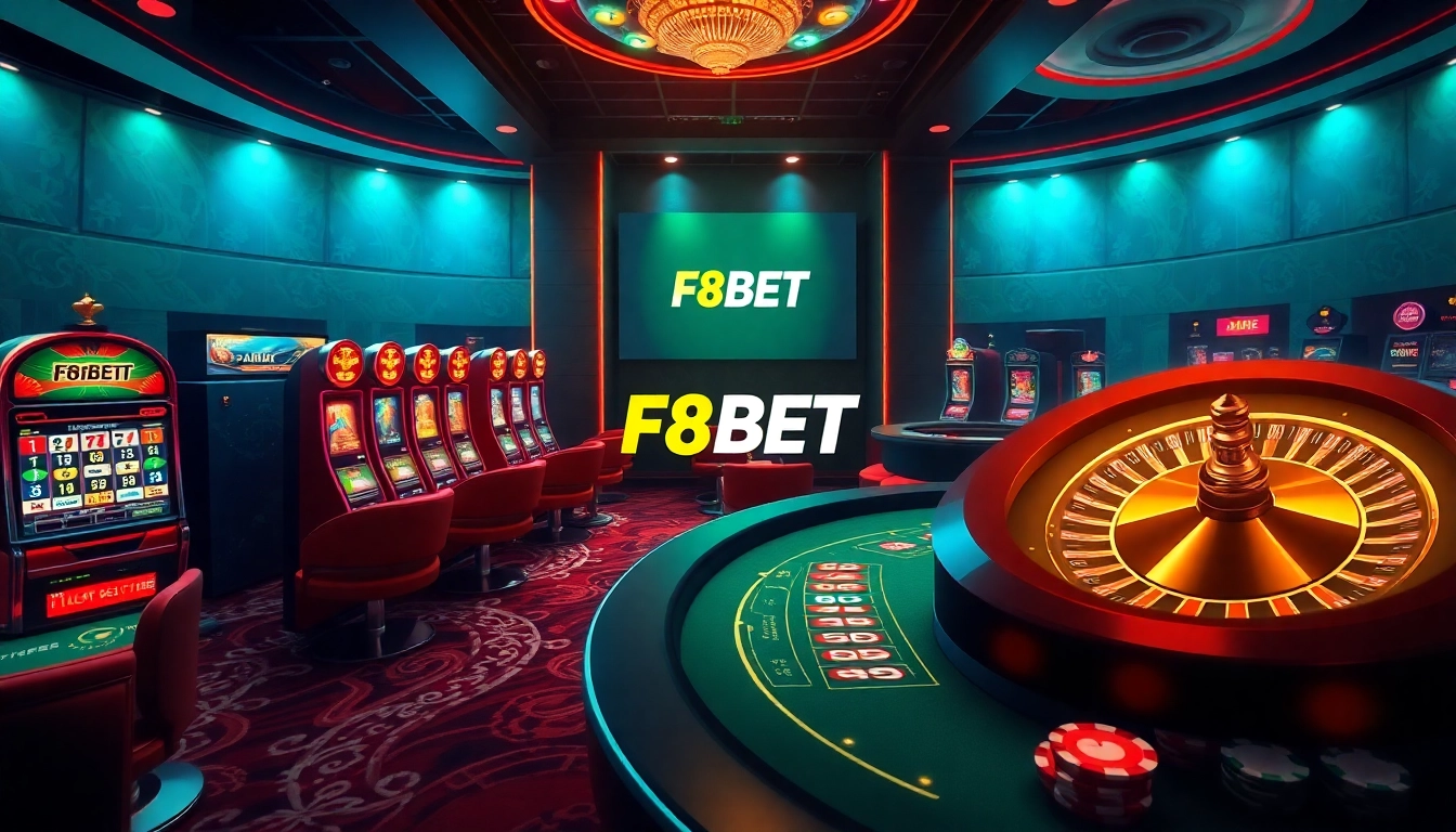 Experience the thrill of gambling with F8BET's exciting games and luxurious casino atmosphere.