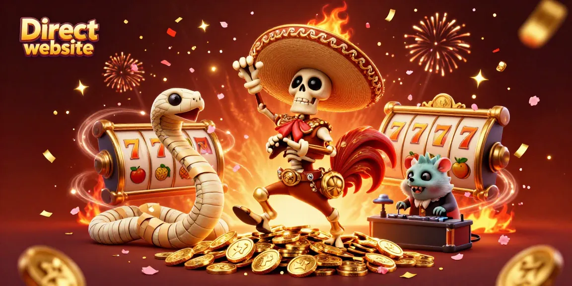 Engage with the Direct website by experiencing thrilling slot games featuring dynamic characters and golden coins.