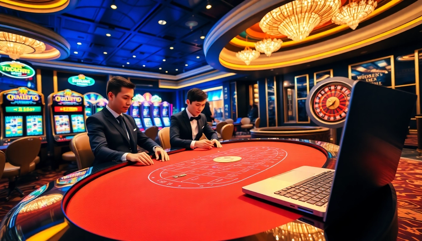 Engaging baccarat game at trang chủ 8kbet, showcasing excitement and luxury.