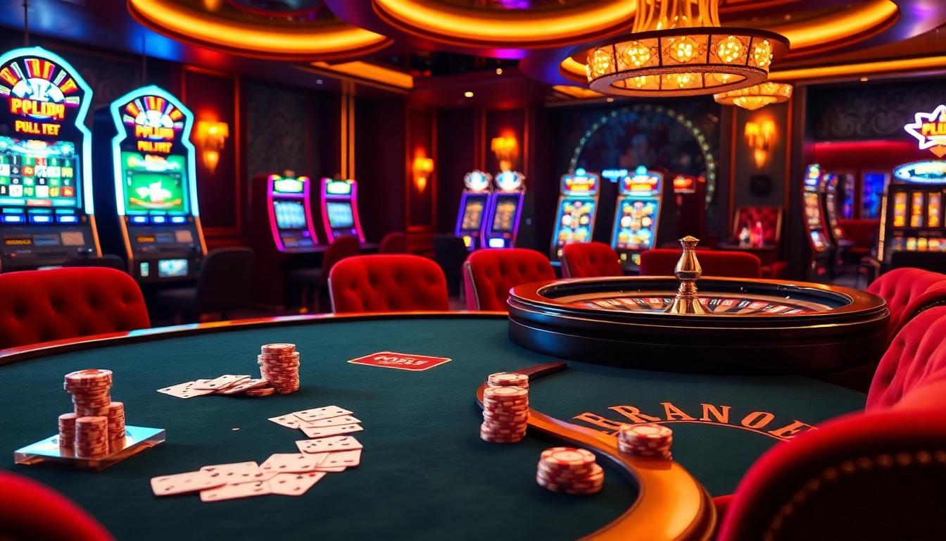 Experience thrilling games at luongsontv with vibrant casino moments captured at a poker table.