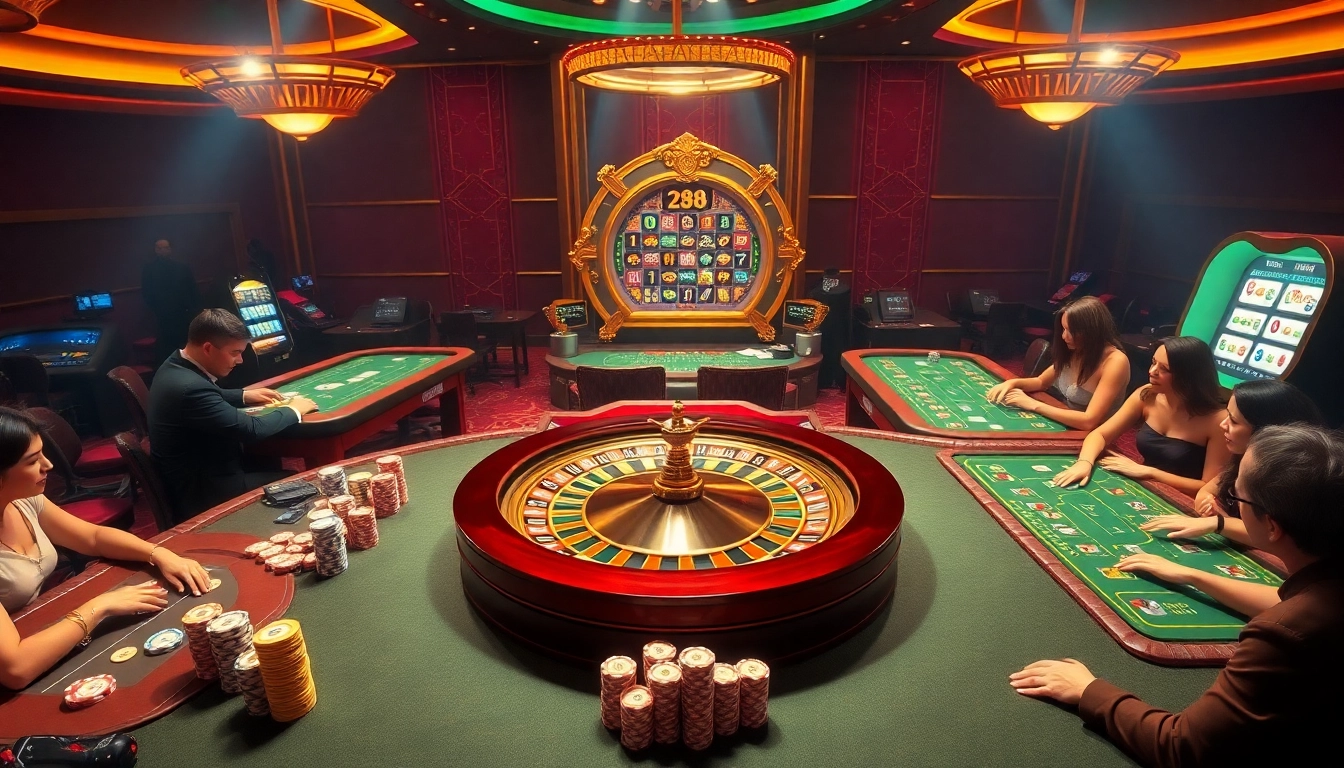 Experience the thrill of winning at NK88 with vibrant casino games and a luxurious atmosphere.