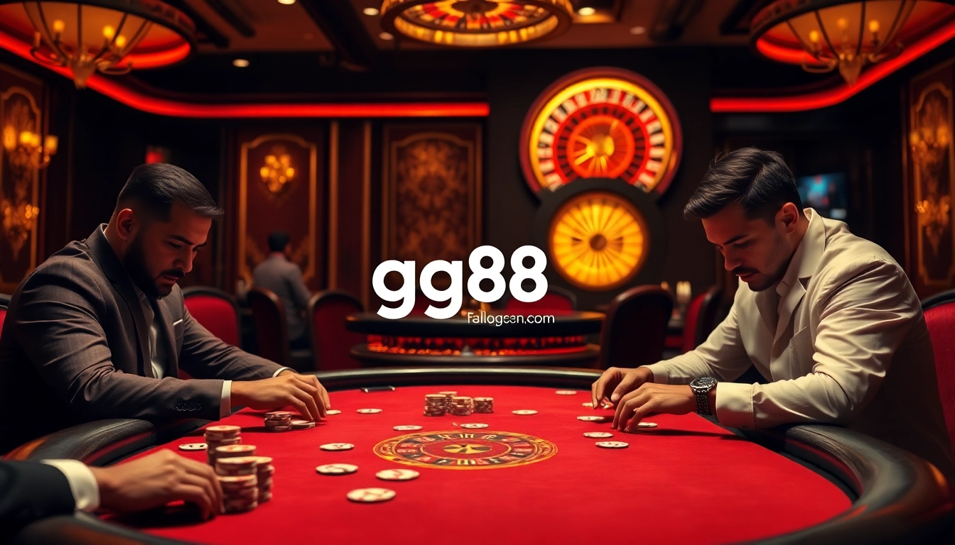 Experience high-stakes gaming action at https://gg88.cn.com/ with players deep in thought over cards and chips.