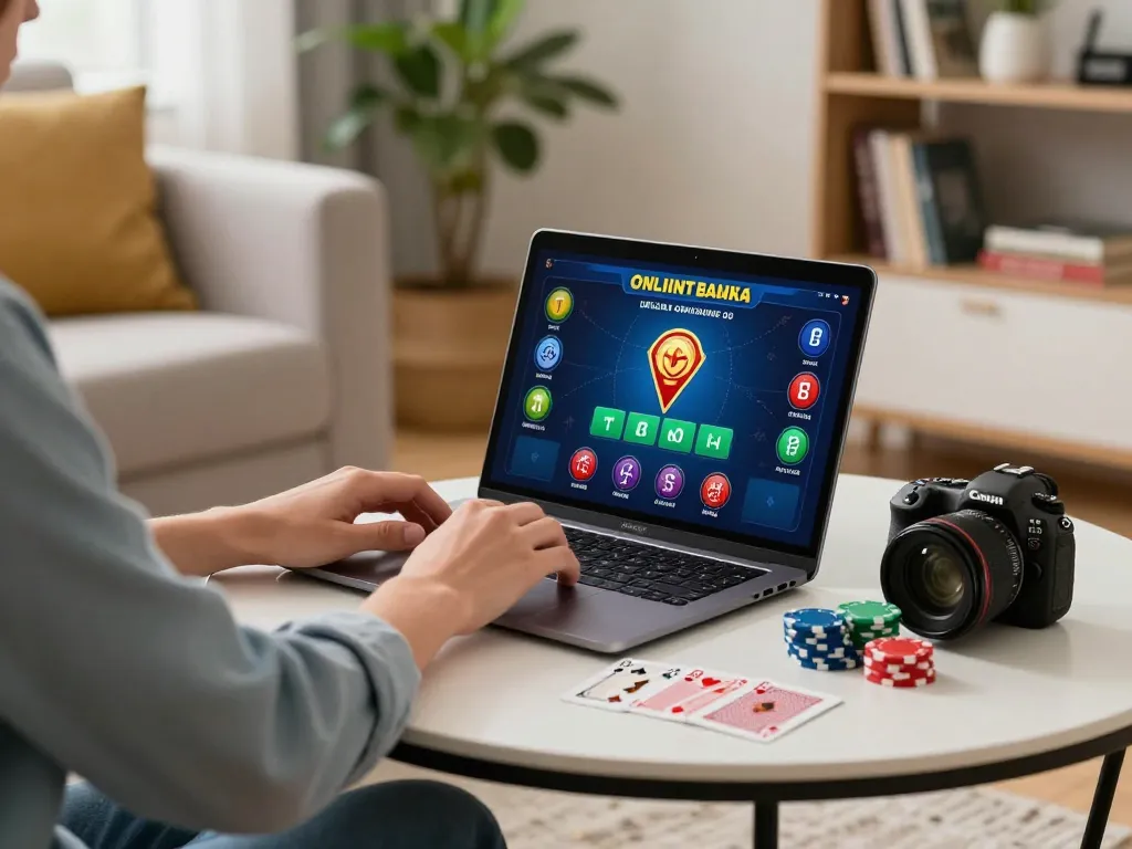 Engaging in an online blackjack game at home, demonstrating strategic gameplay with 88aa mvp.