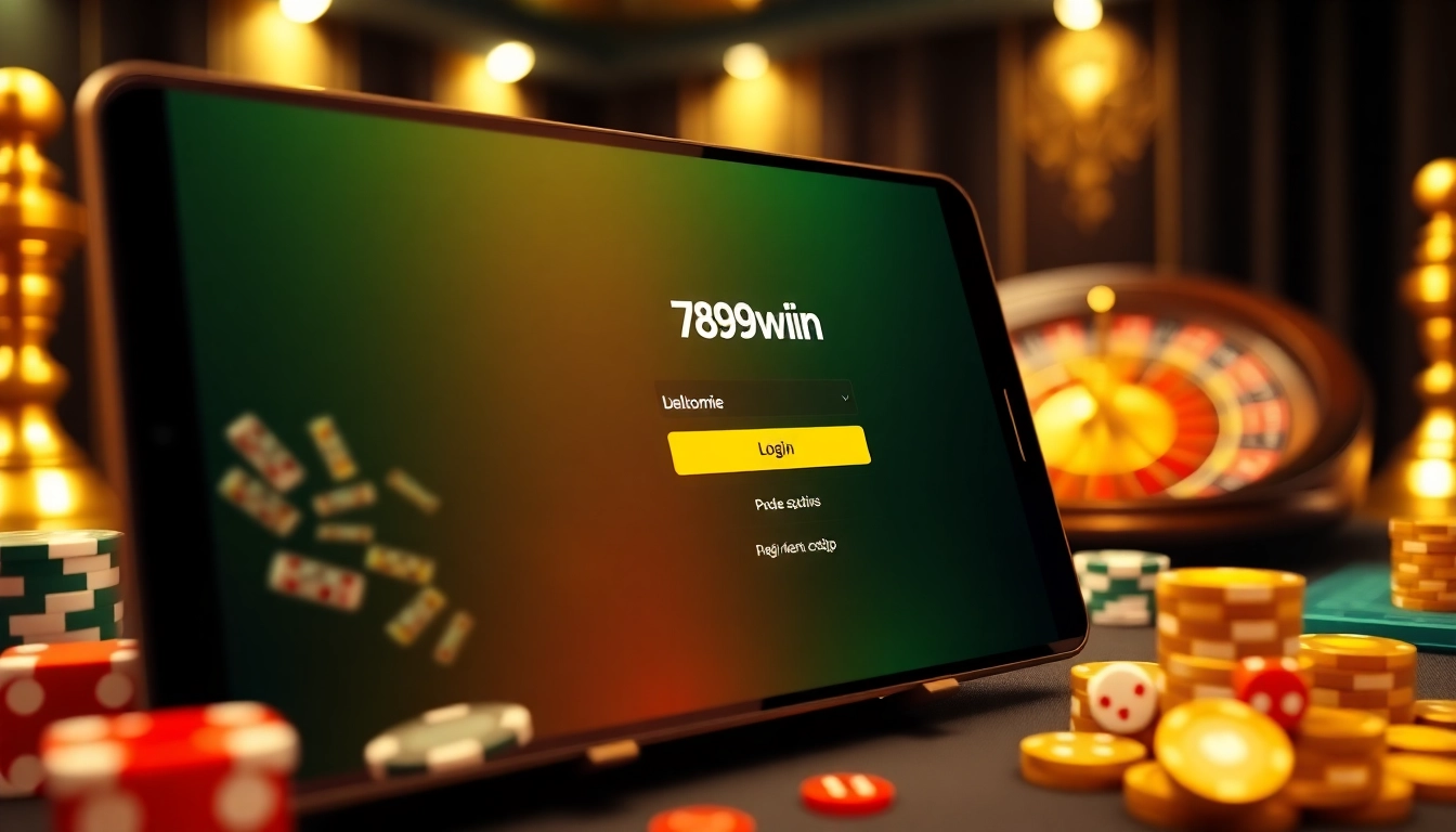 Login to 789win đăng nhập on an elegant online casino interface