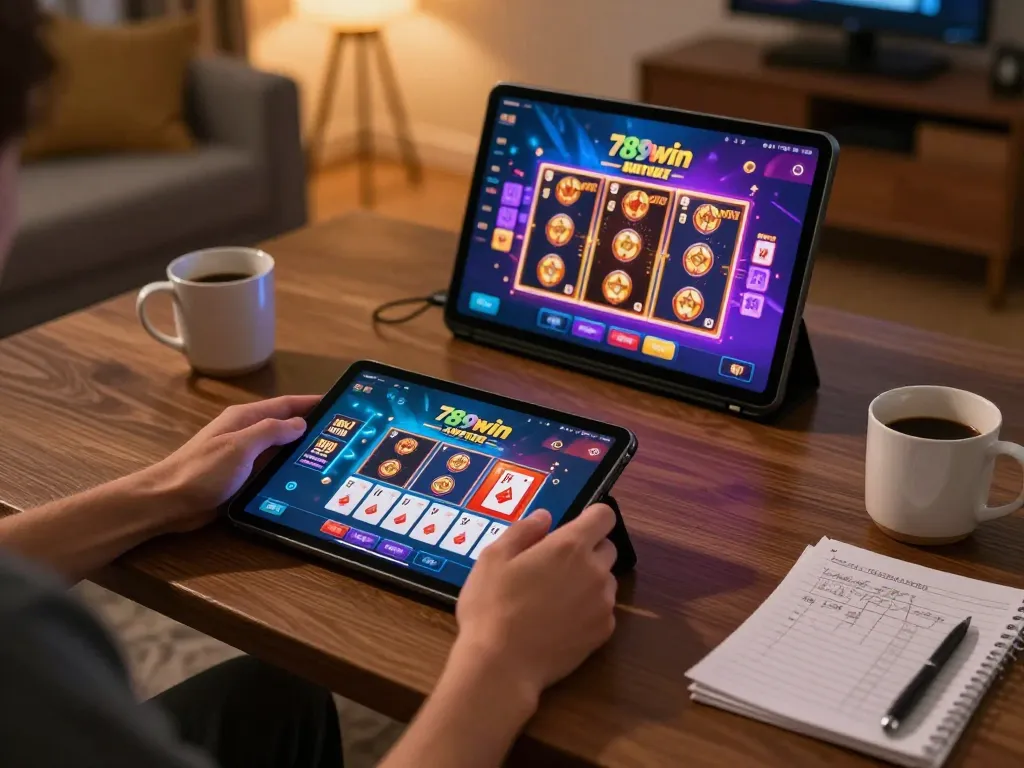 Engaging with 789win platform on a tablet enhances online gaming experience.