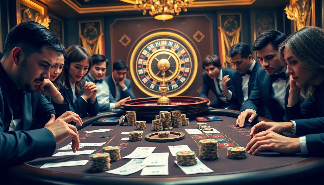 Players enjoy thrilling games at UU88 casino, highlighting excitement and professional betting.