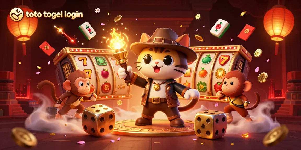 Discovering thrilling games with toto togel login in a dynamic casino adventure scene.