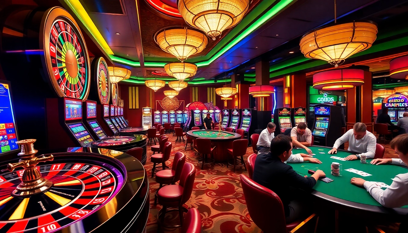 SODO CASINO players celebrating wins at vibrant gaming tables with colorful chips.