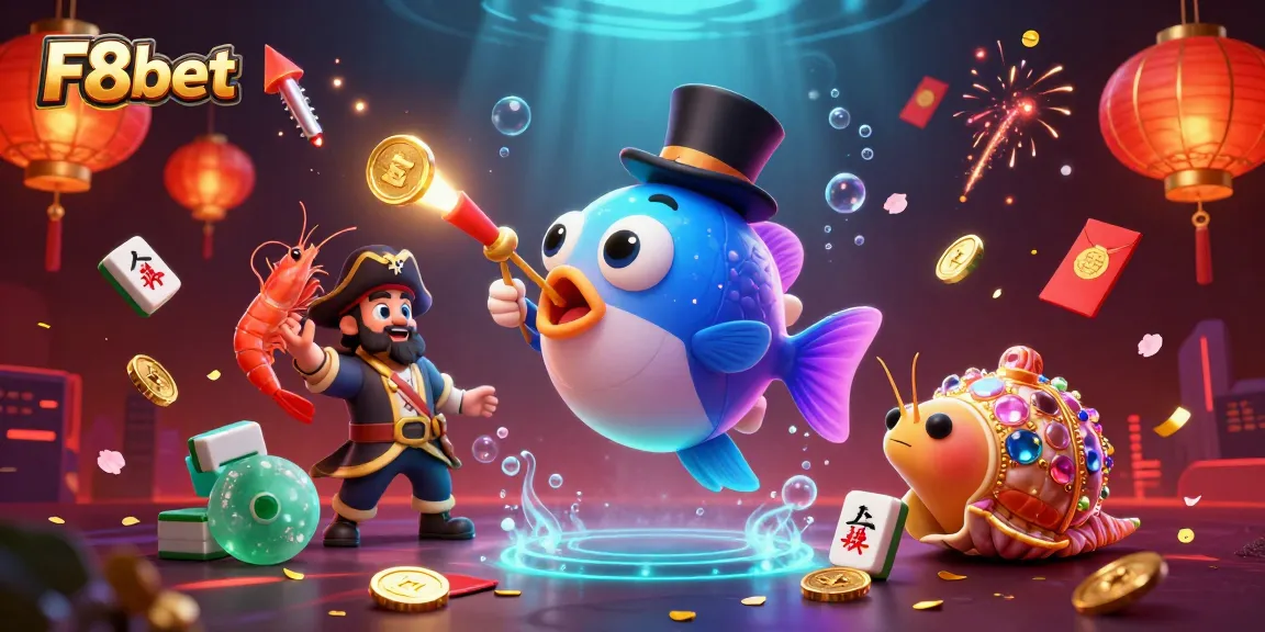 Experience thrilling games at F8bet with vibrant treasures and characters in an engaging casino environment.
