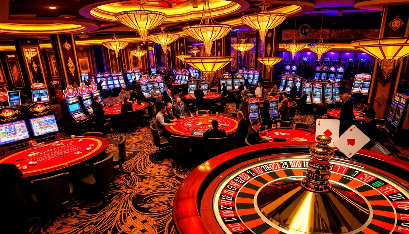 Exciting gambling atmosphere at XX 88 with vibrant slot machines and poker tables.