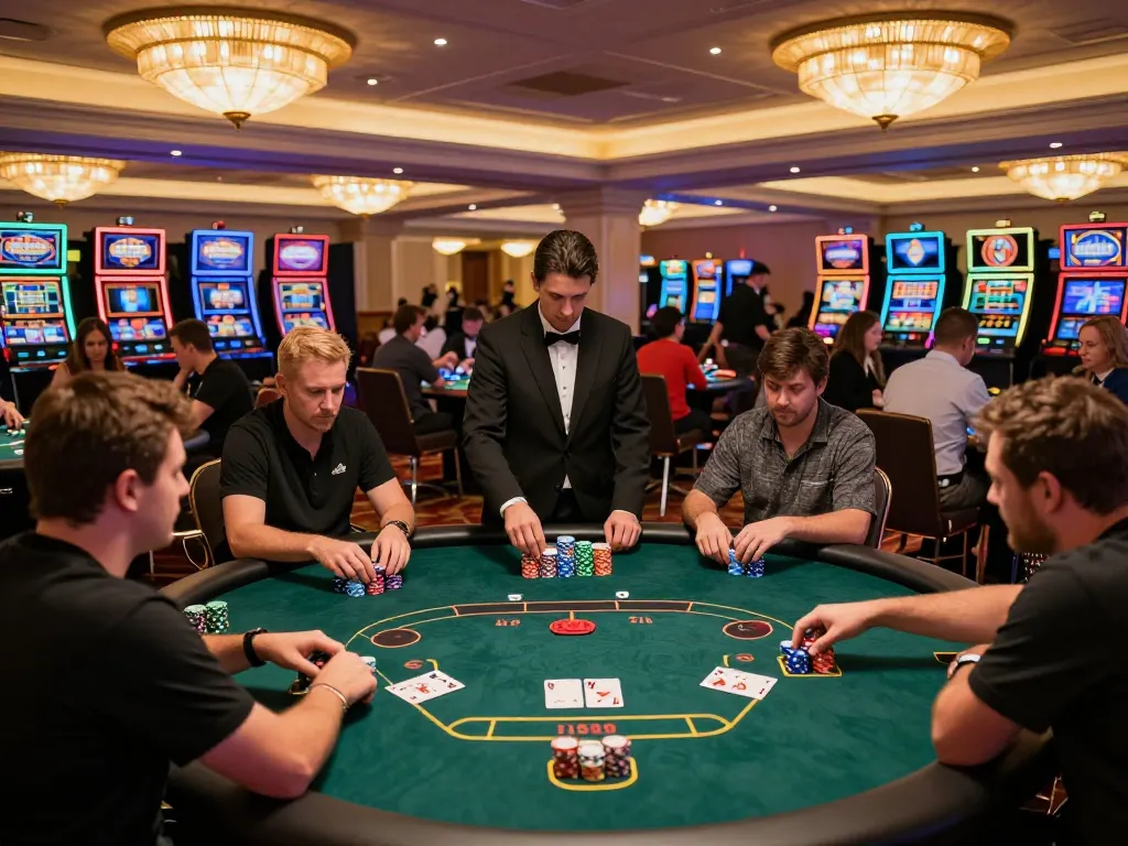 Players enjoying card games at a casino with exciting moments featuring link sc88 promotions