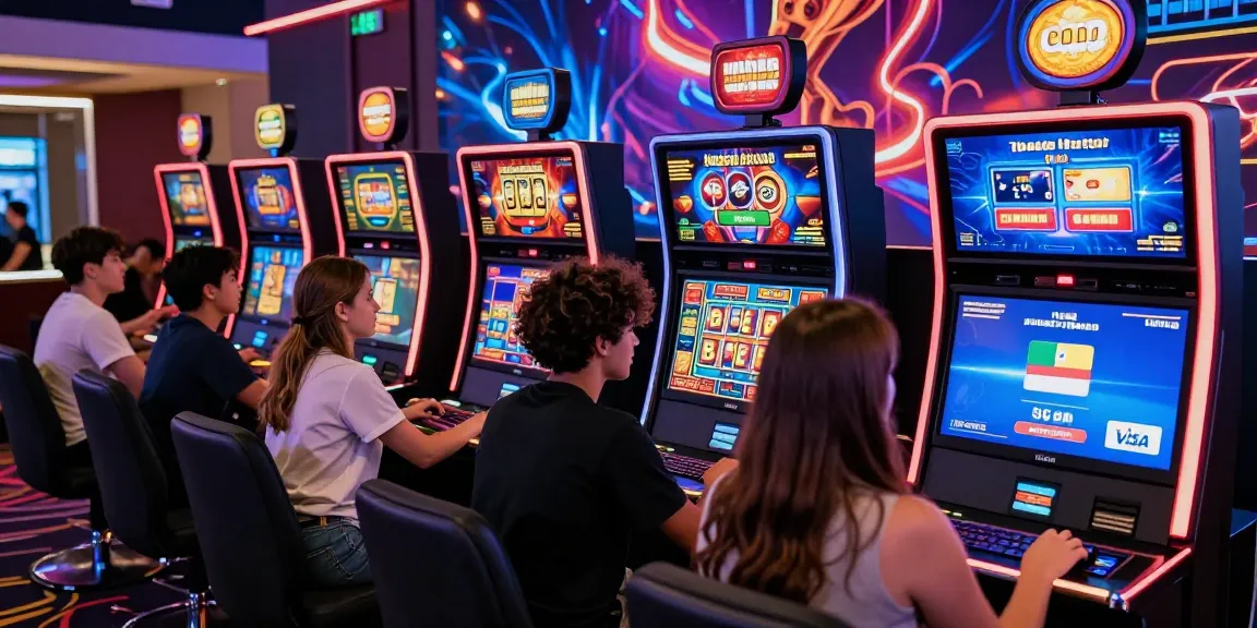 Exciting online casino experience showcasing the best casinos for credit cards with diverse players enjoying vibrant slot games.