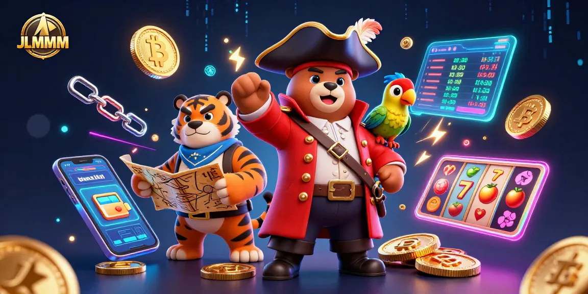 Join the thrilling world of JLMMM slots with 3D pirate captain and treasure elements.