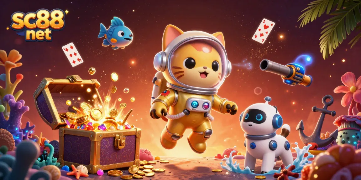 Experience the thrilling world of sc88 net as our adventurous cat astronaut discovers brilliant treasure and gameplay