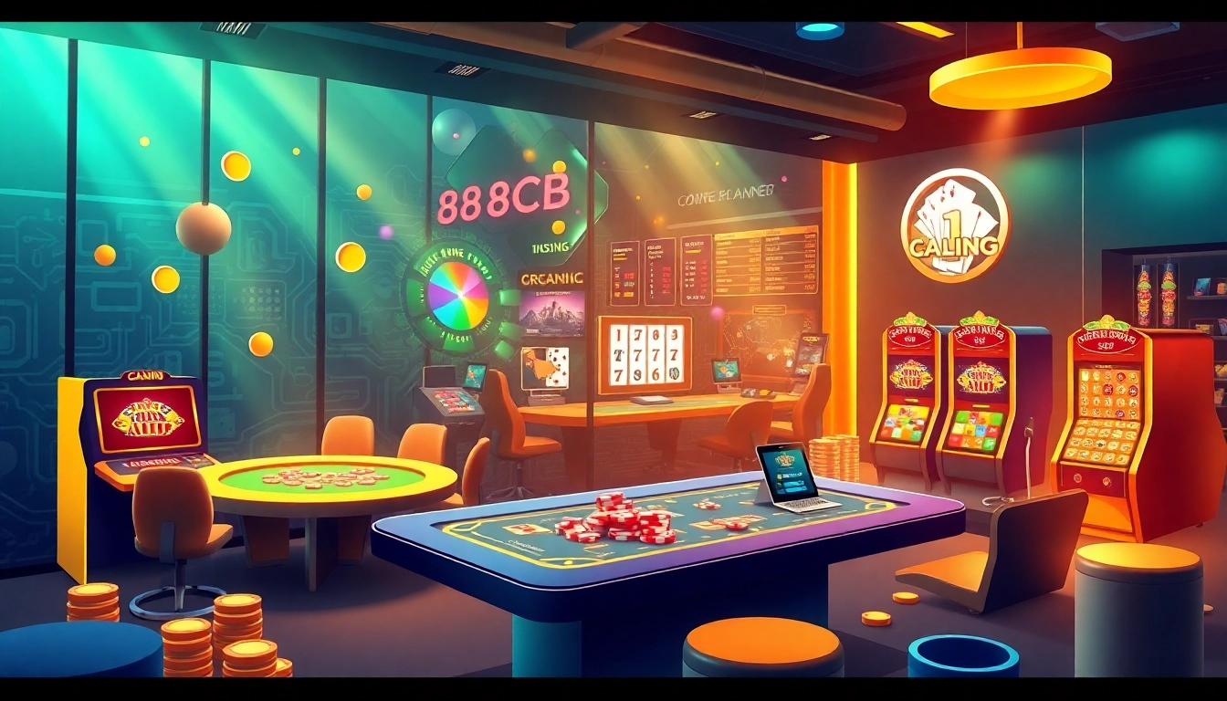 Engaging online casino interface showcasing 88clb gaming options with vibrant colors and user-friendly design.