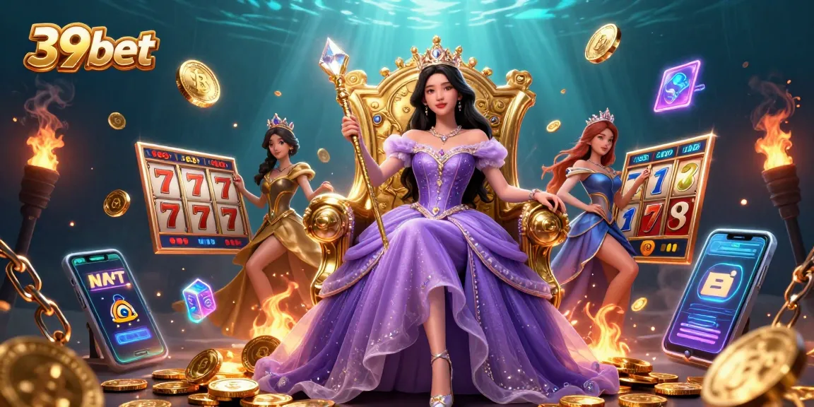 Join the excitement of 39bet with a stunning visual of casino themes featuring vibrant 3D elements.
