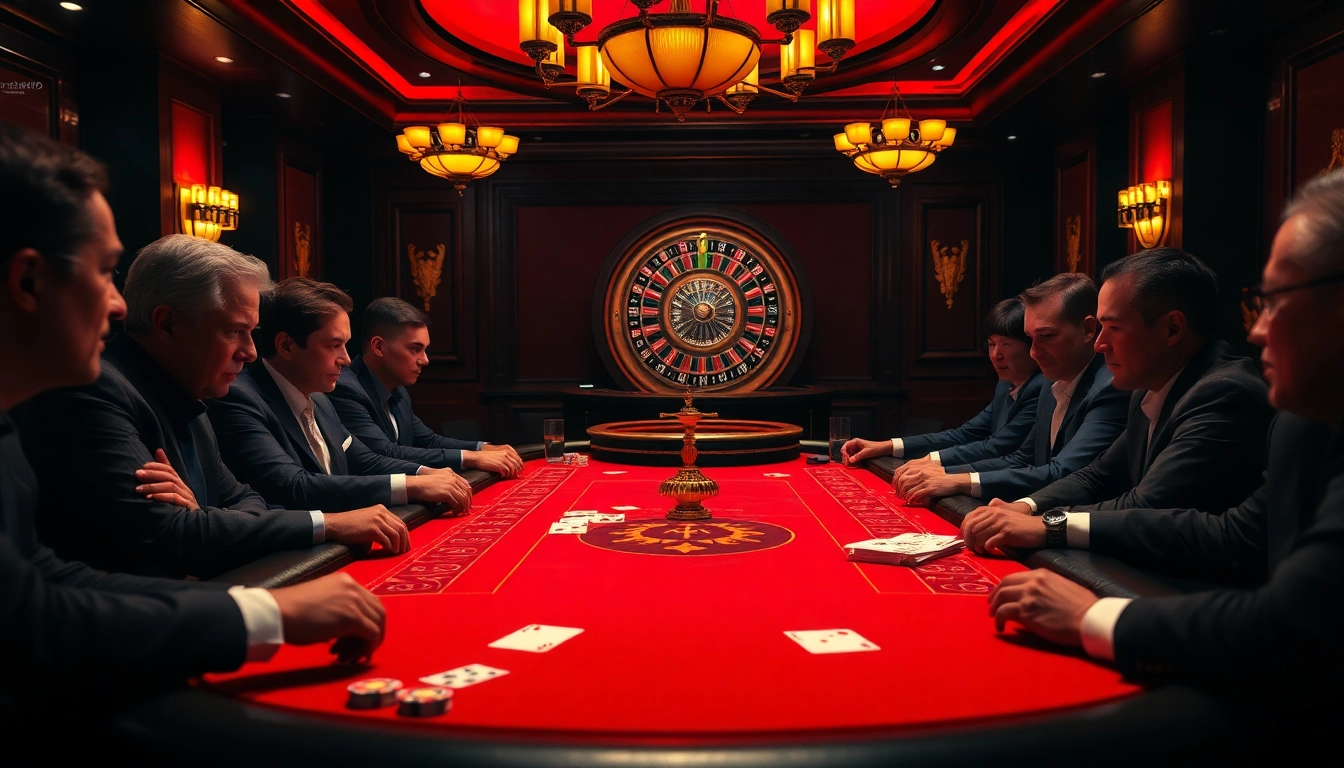 Players enjoying the thrilling 77ball game at a luxurious casino table.