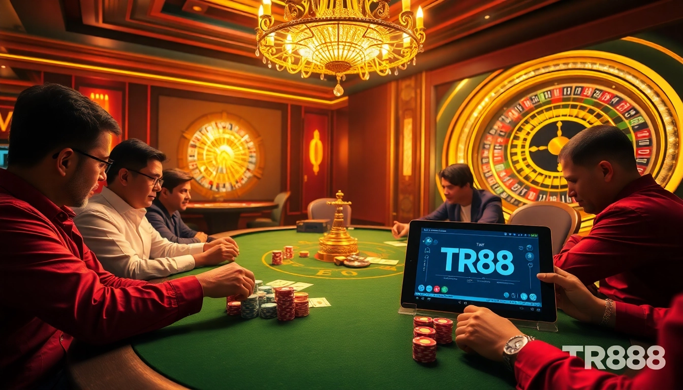 Experience excitement at TR88 link with a high-stakes poker game under luxurious ambiance.