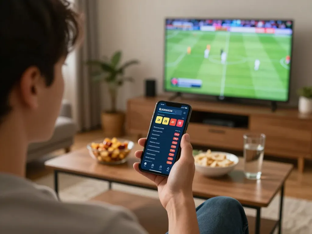 Sports betting excitement at home with https://n188.build/ live odds displayed on smartphone