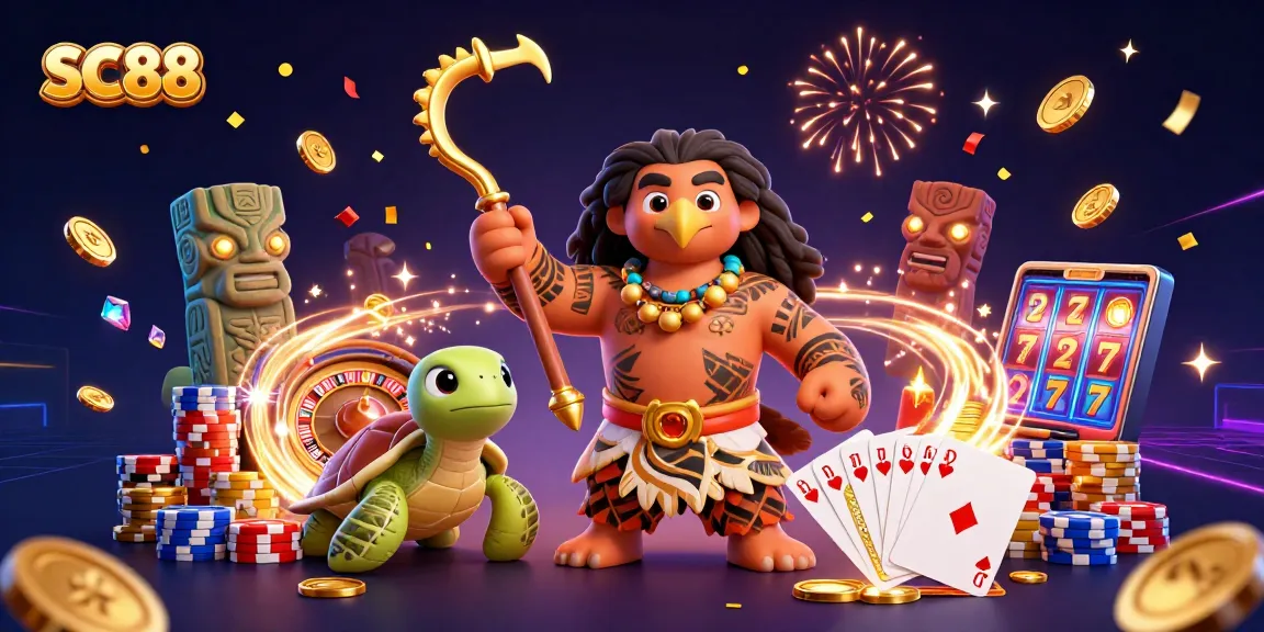 SC88 showcases a thrilling casino experience with vibrant characters, games, and dynamic rewards.