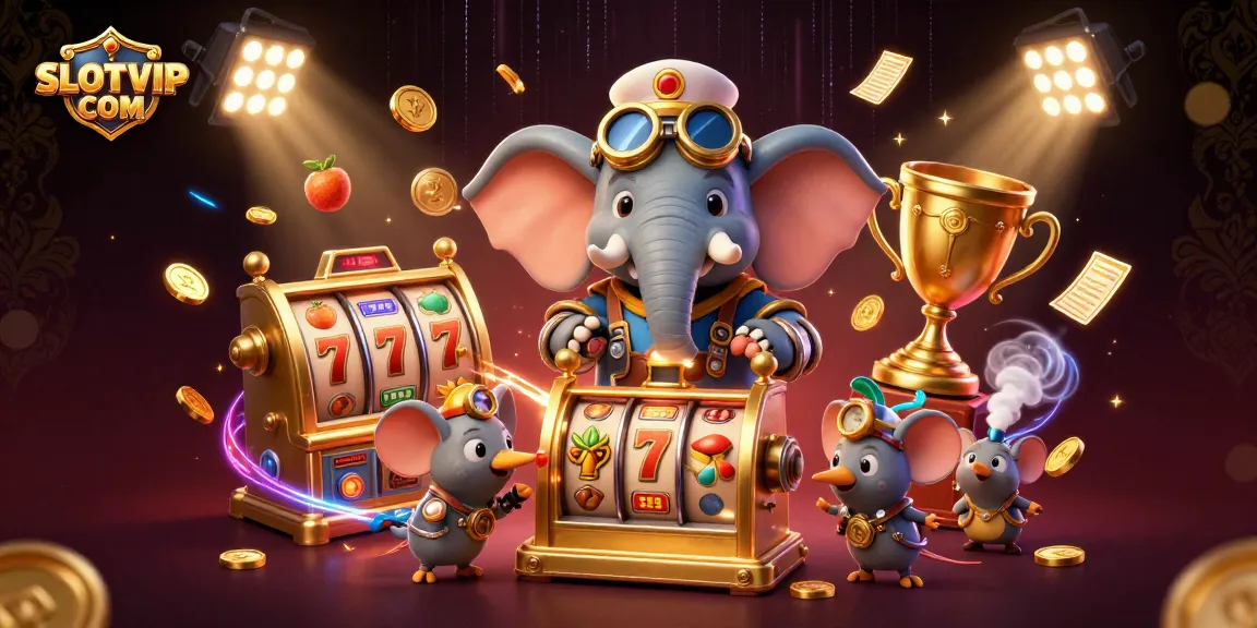 Engage with thrilling slots at SLOTVIP COM featuring animated steampunk characters and vibrant gameplay.