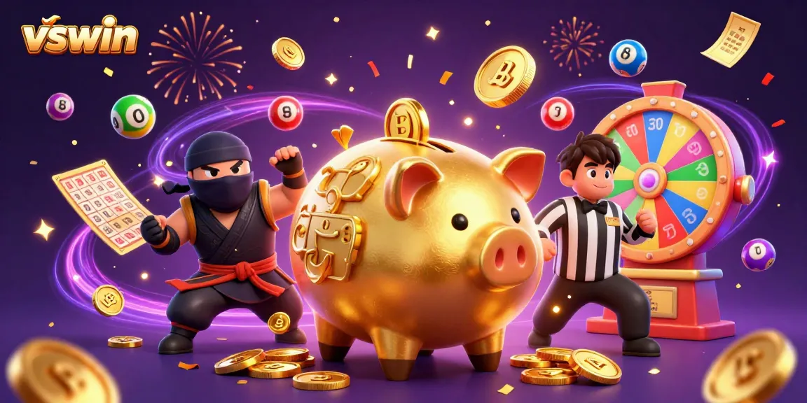 Experience exciting gameplay with vswin as vibrant characters celebrate winning in a lively casino scene.
