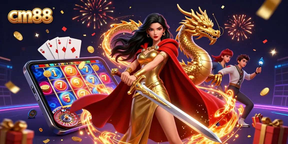 Experience thrilling gaming at cm88 with vibrant slot games and a warrior queen theme.
