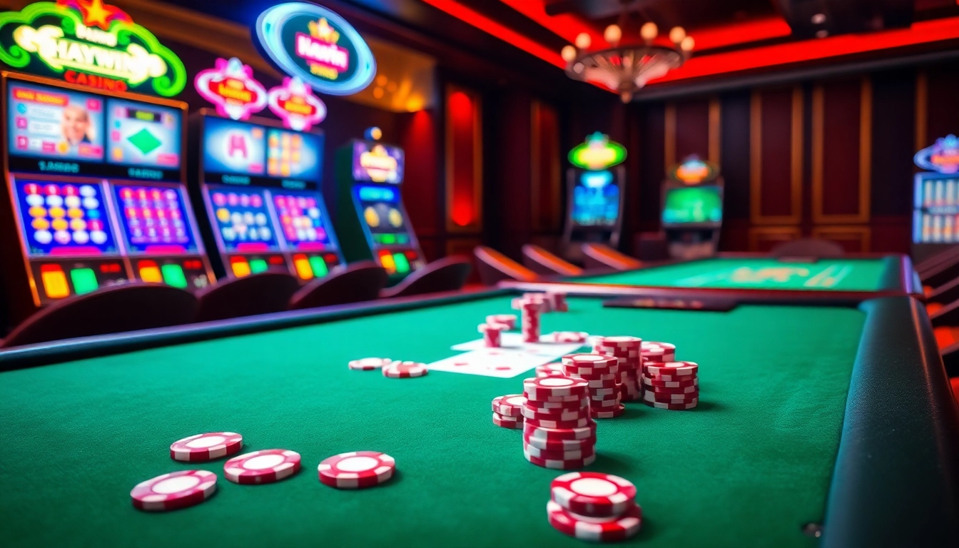 Experience the excitement of Haywin's luxury digital casino with vibrant tables and engaging gameplay.