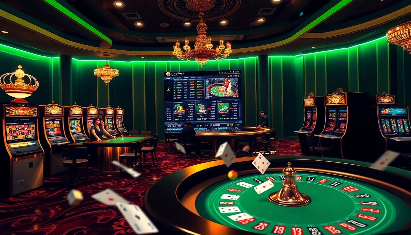 Experience live sports betting at luongsontv with immersive casino visuals enhancing online gambling.
