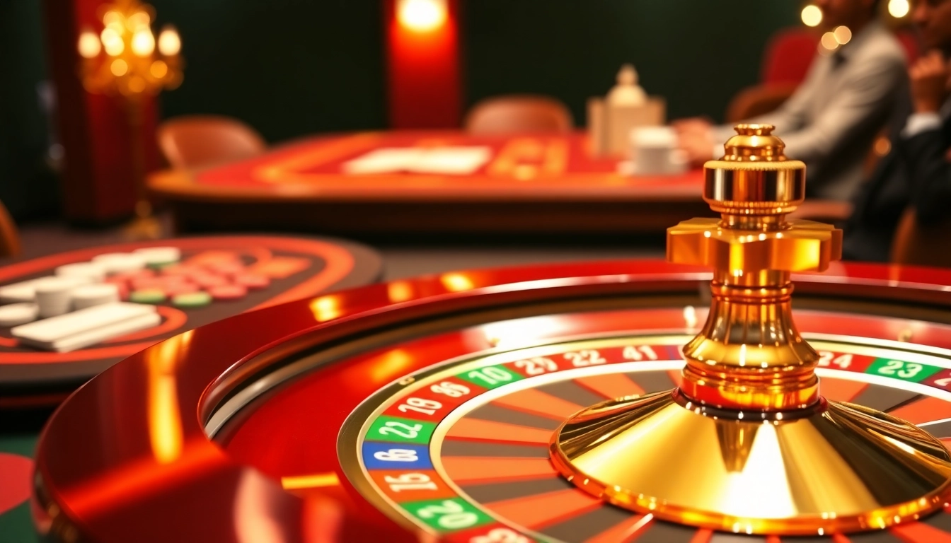 Experience vibrant casino excitement at https://88aa1.org/ with roulette wheels and festive lighting.
