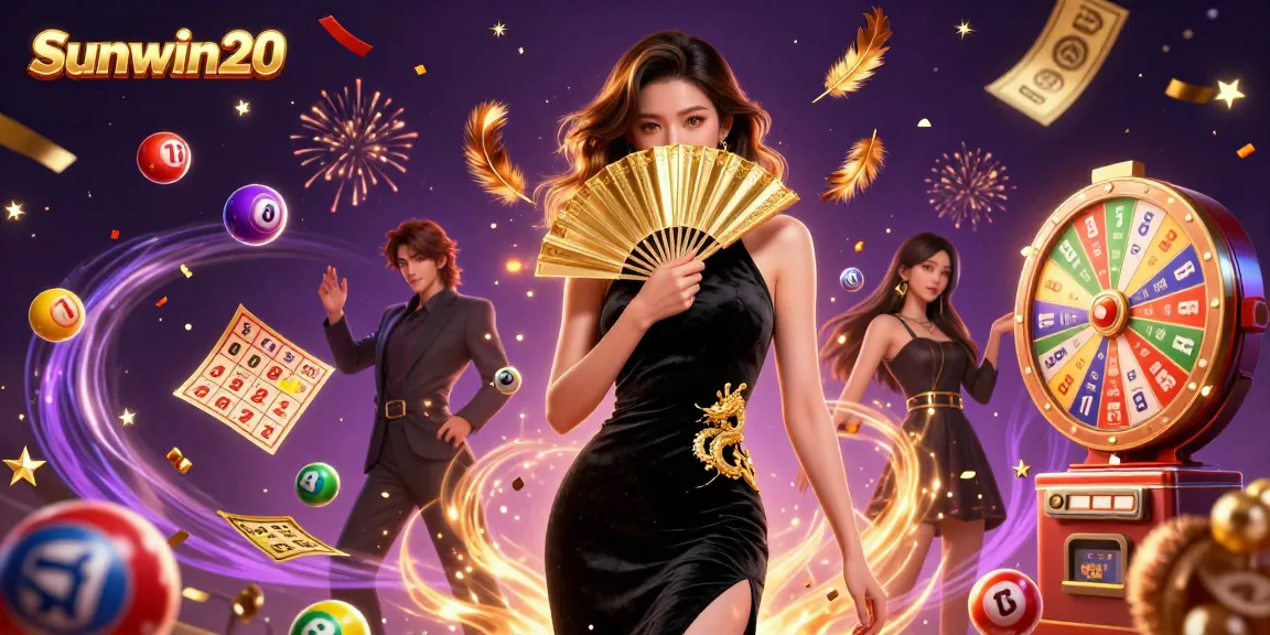 Experience thrilling gameplay with Sunwin20 as vibrant lottery elements and dynamic action unfold in a captivating scene.