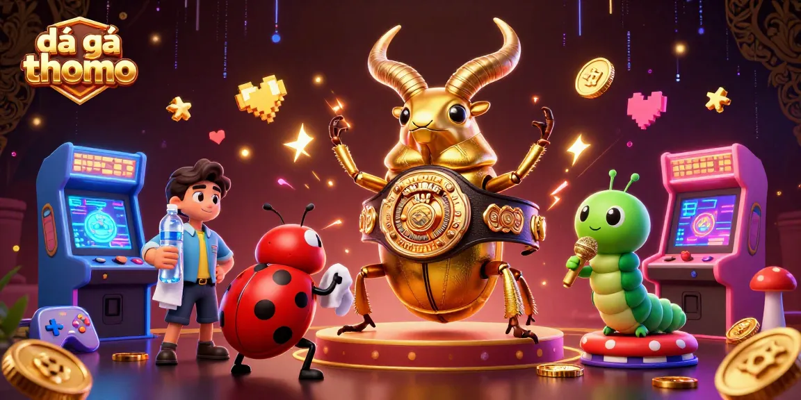 Experience the excitement of đá gà thomo with vibrant 3D illustration showing intense action in a fighting arena.