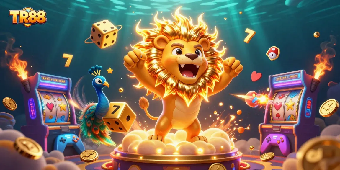 Experience TR88 thrilling wins with dynamic slot reels and vibrant gaming elements.