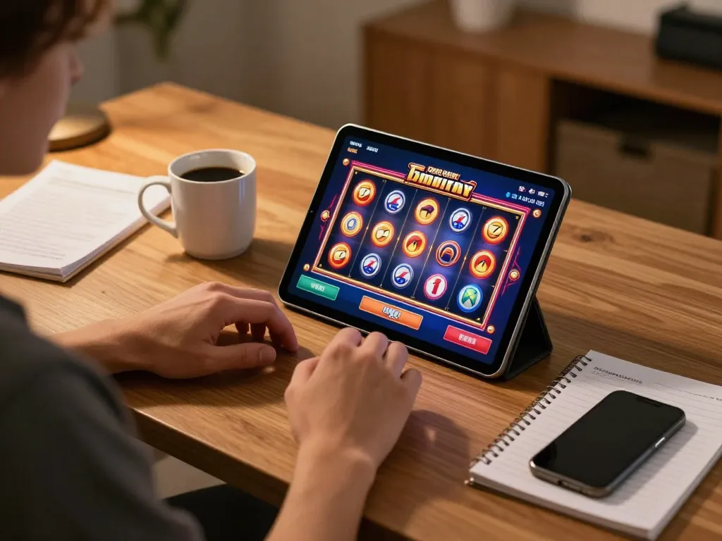 Experience online gaming strategy at tablepremierr with an engaging tablet interface.