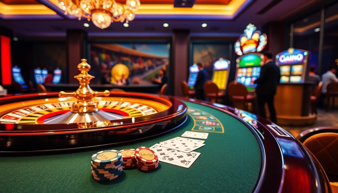 Experience exciting gameplay at bong88.casa with vibrant casino elements like cards and roulette.