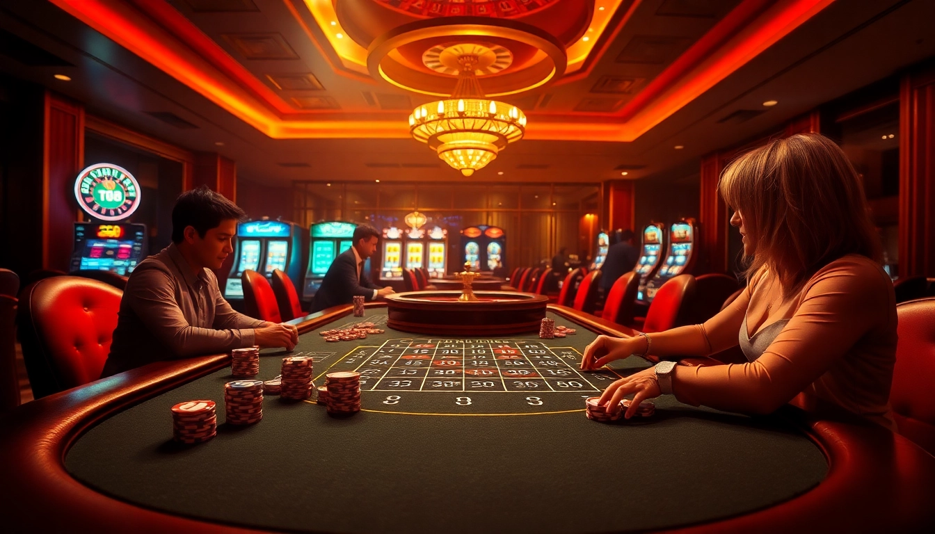 Engage in thrilling gameplay at https://tr88.forum/ with a luxurious casino setting featuring blackjack and roulette.