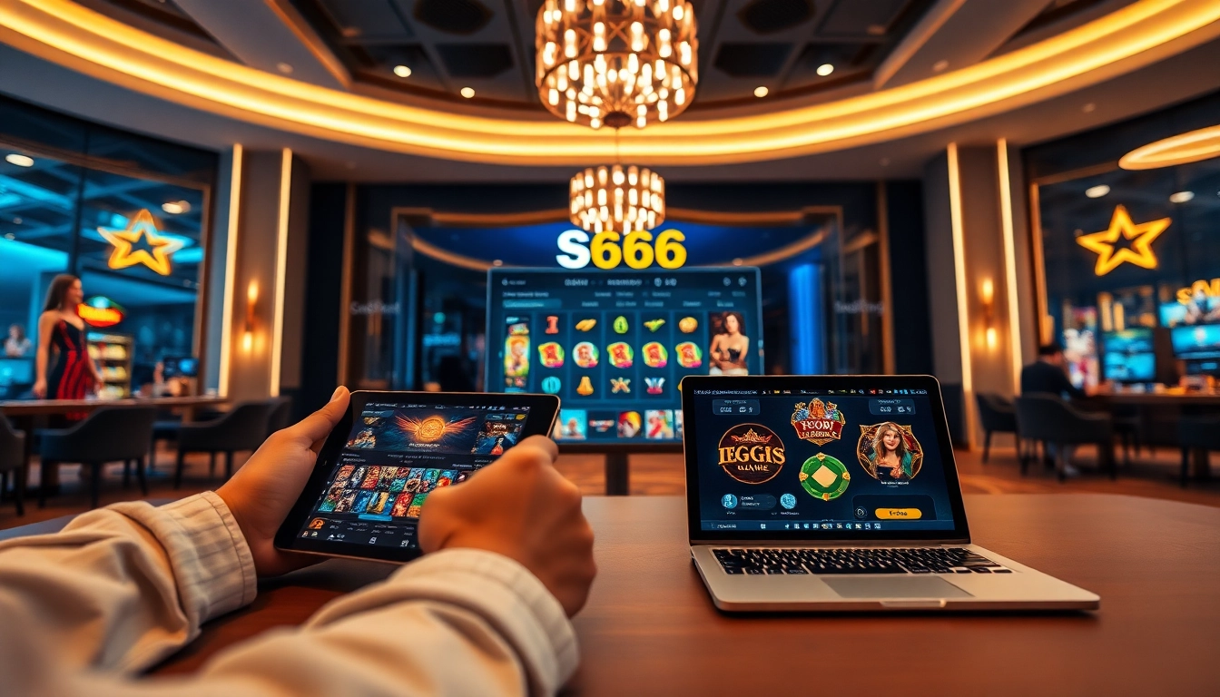 S666.nyc showcases a modern online gambling experience with engaging players in an elegant interface.