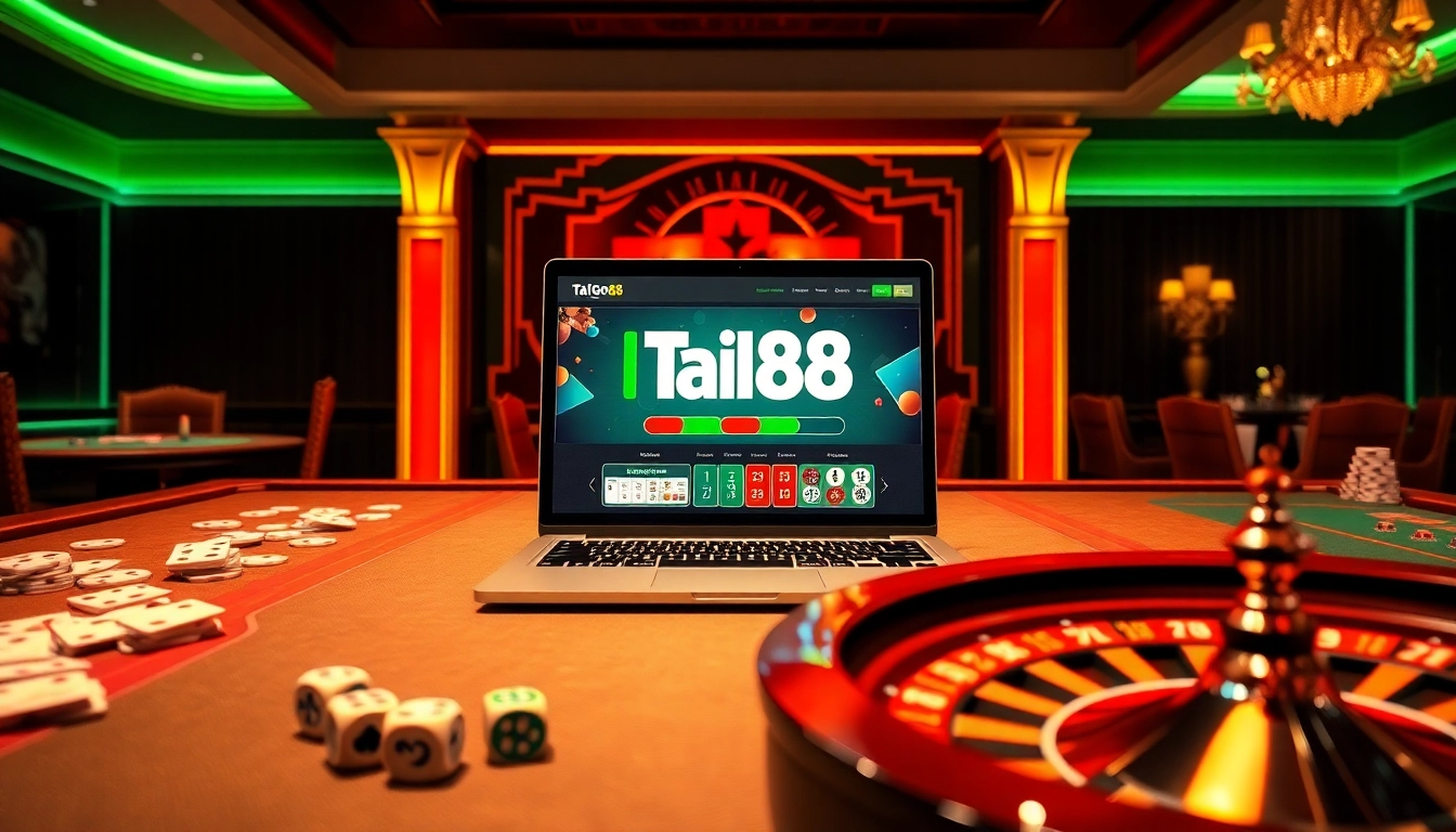 Experience the thrill of tai go88 at a luxurious online casino gaming table.