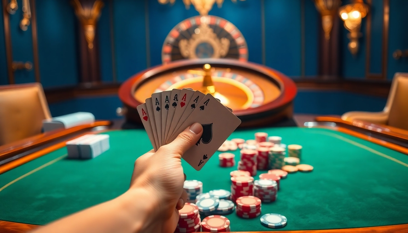 Experience the thrill of winning at MB66 casino with vibrant poker chips and cards.