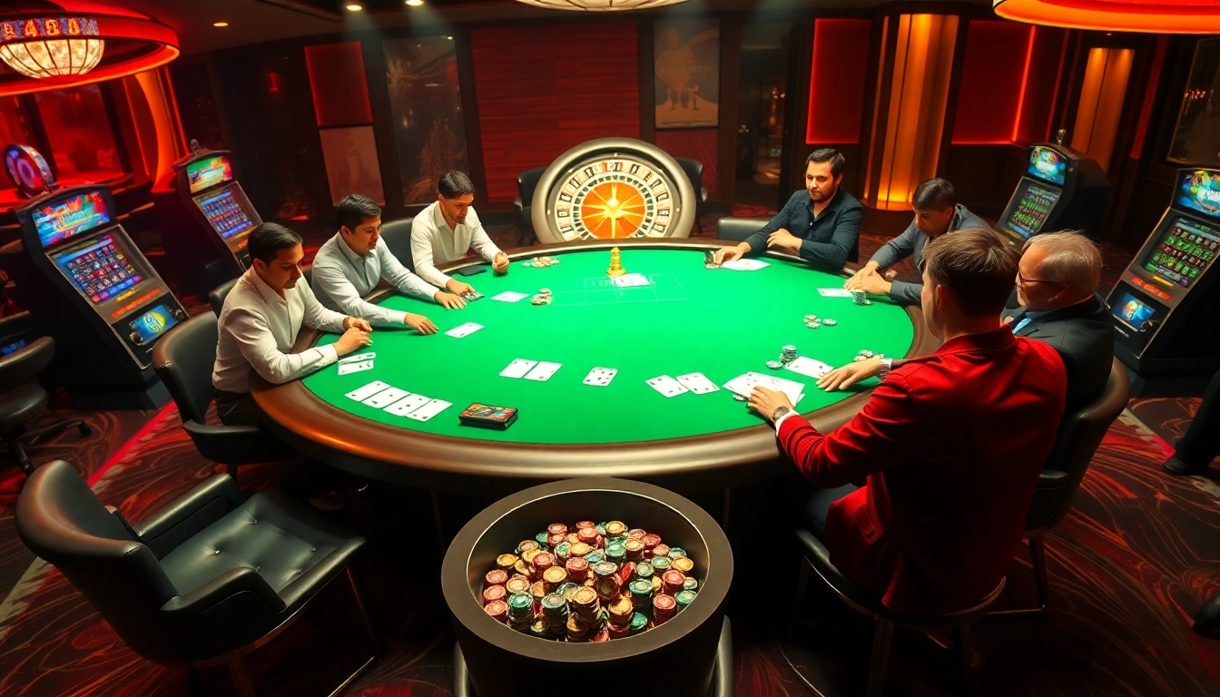 Gambling action at a stylish poker table, capturing the thrill of uu88.