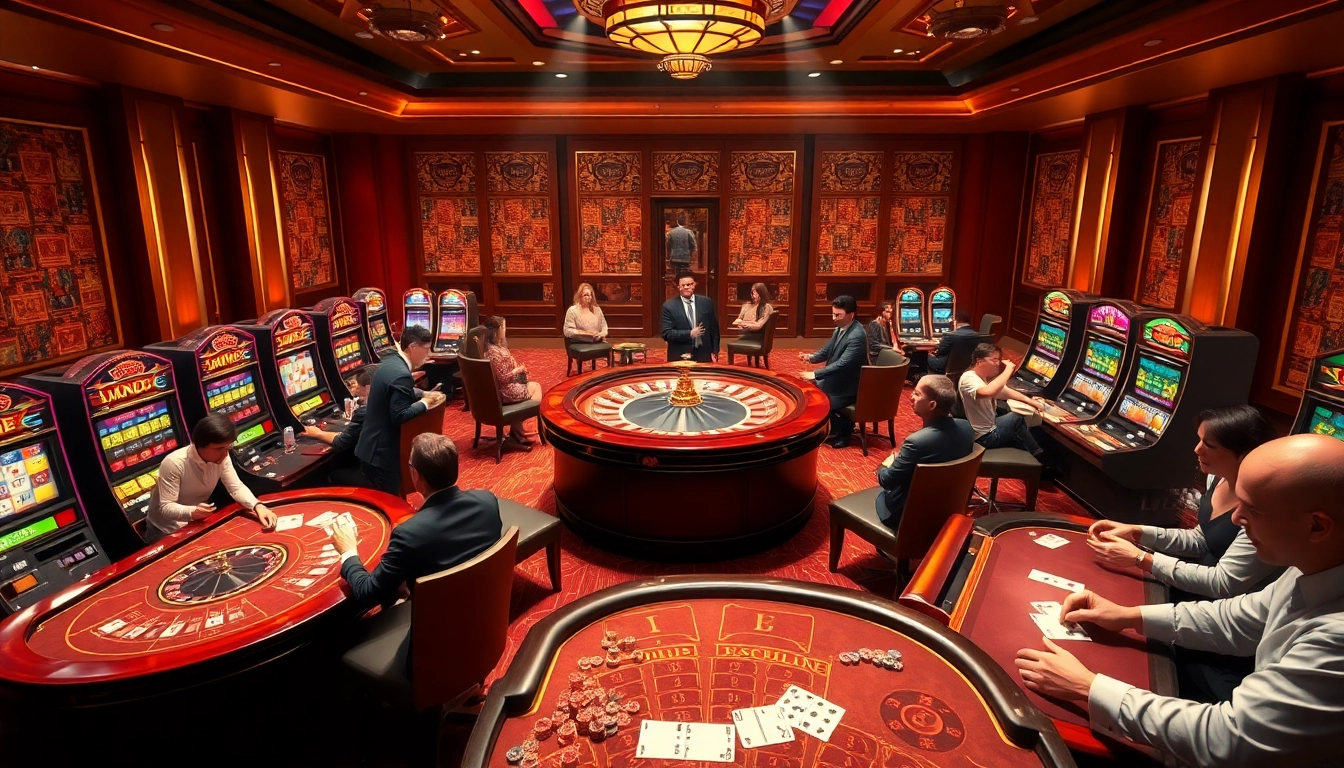 Experience the thrill of MMOO with vibrant casino tables, dynamic players, and luxurious gaming elements.