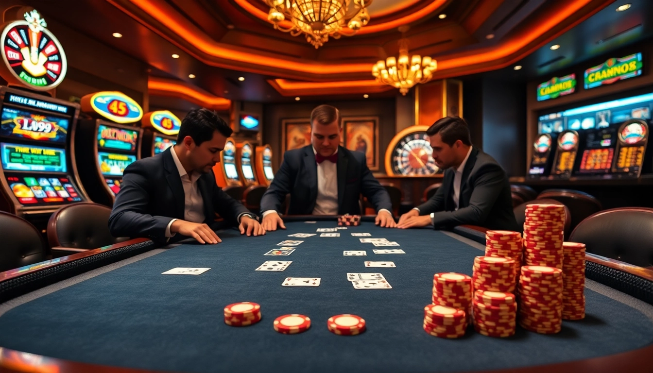 Engage in a thrilling poker game at https://luck8.media/ featuring luxurious casino elements and professional players.